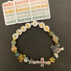 Beaded Bracelet with Charms